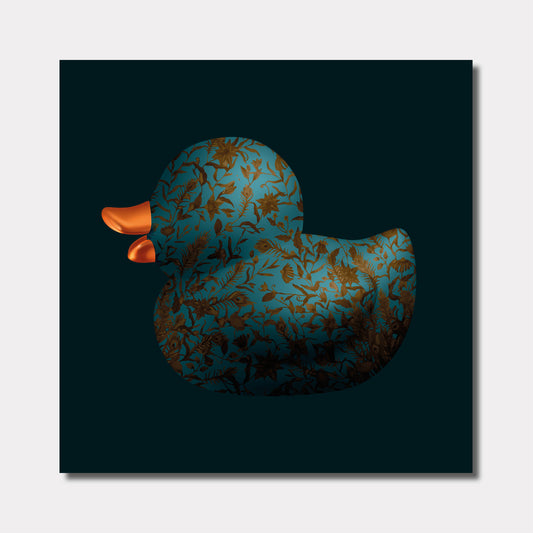 BB. Duck - Flower v02, Blue/Navy