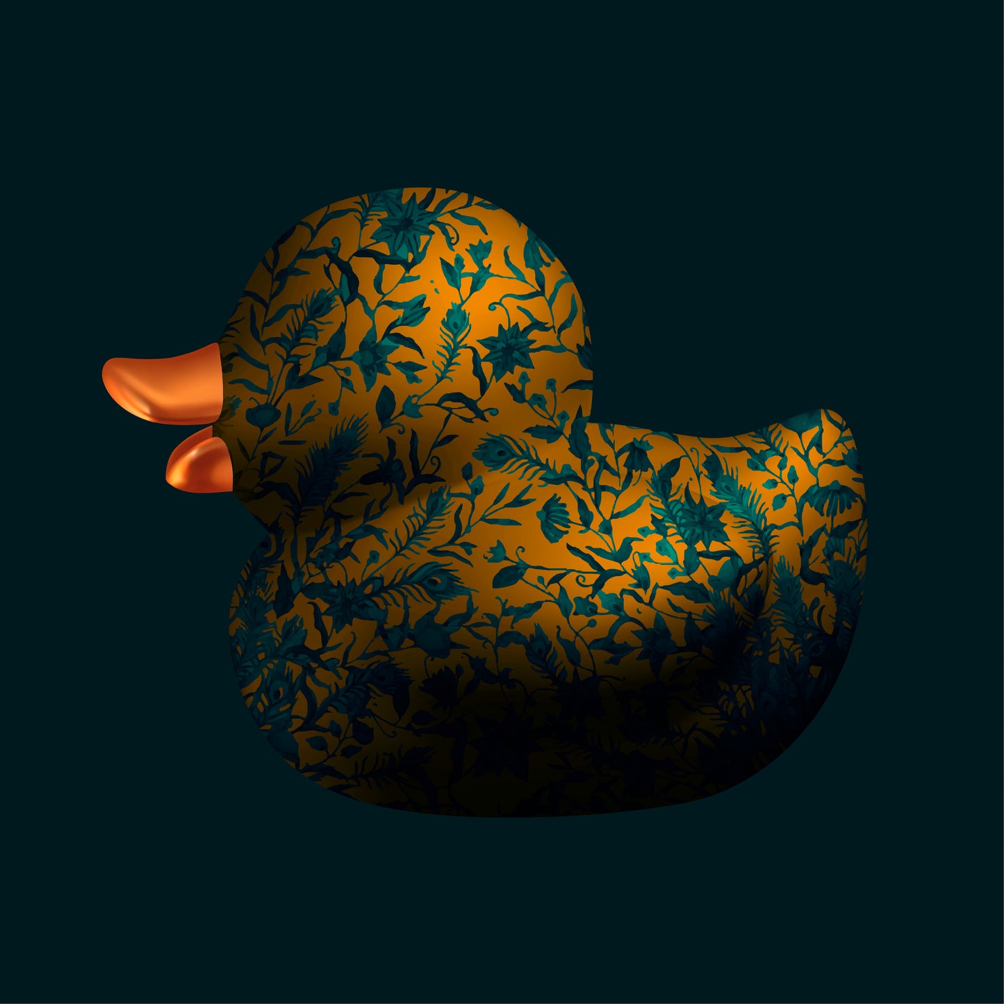 BB. Duck - Spec. Flower, Golden/Navy