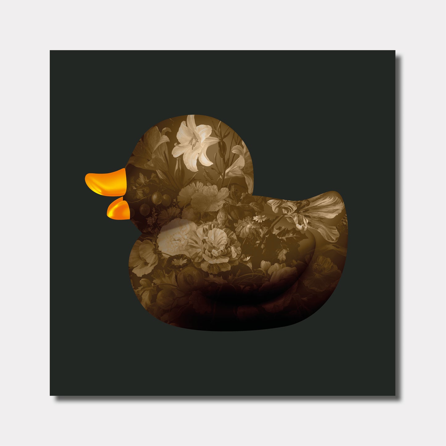 BB. Duck - Flower IIII, Brown Army