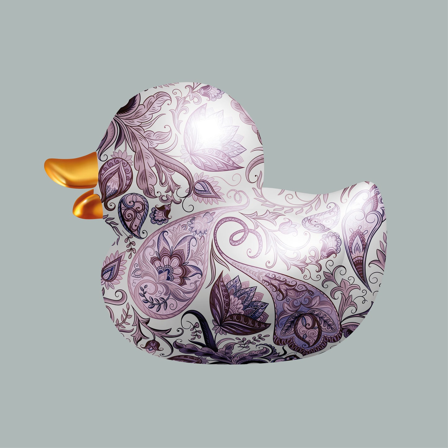 BB. Duck - Paisley, Purple Greish
