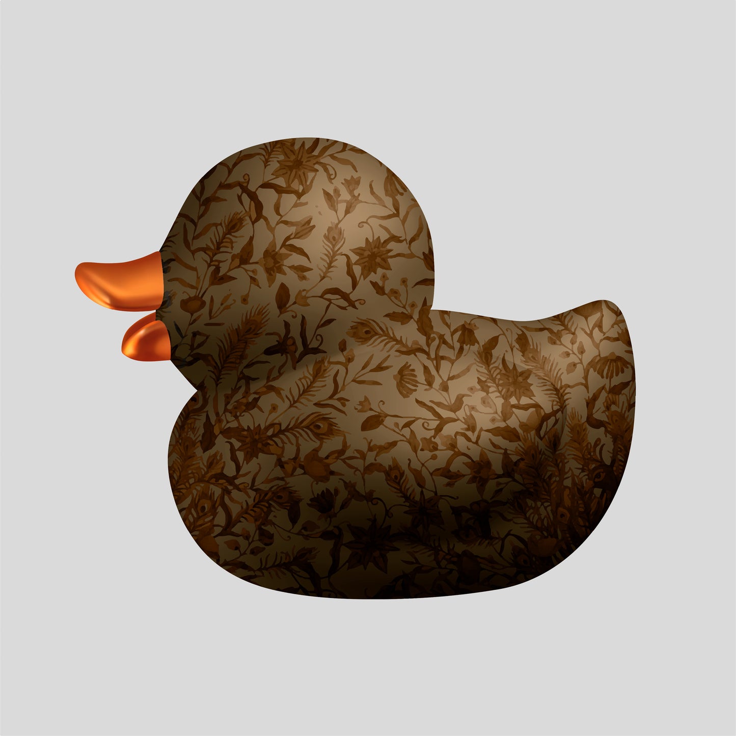 BB. Duck - Flower v02, Brown/Grey