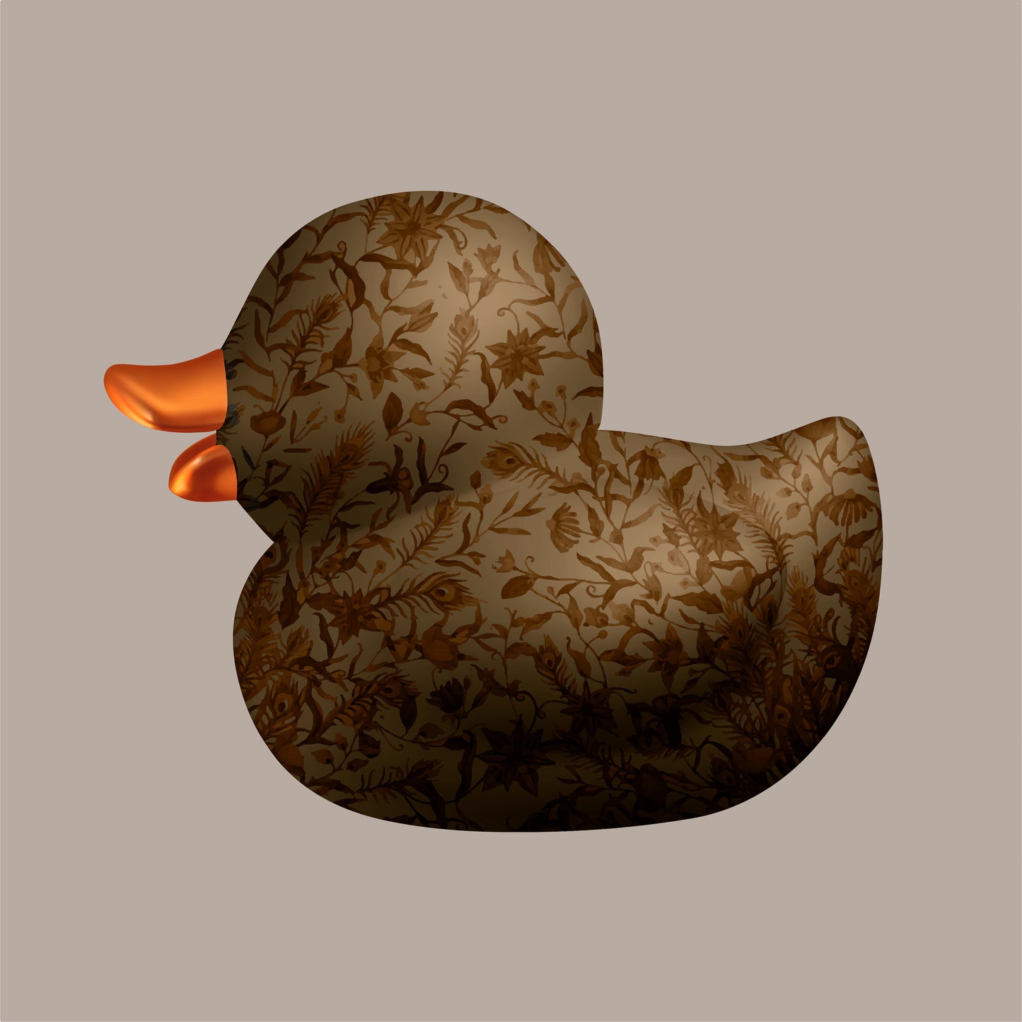 BB. Duck - Flower v02, Brown/Plaza