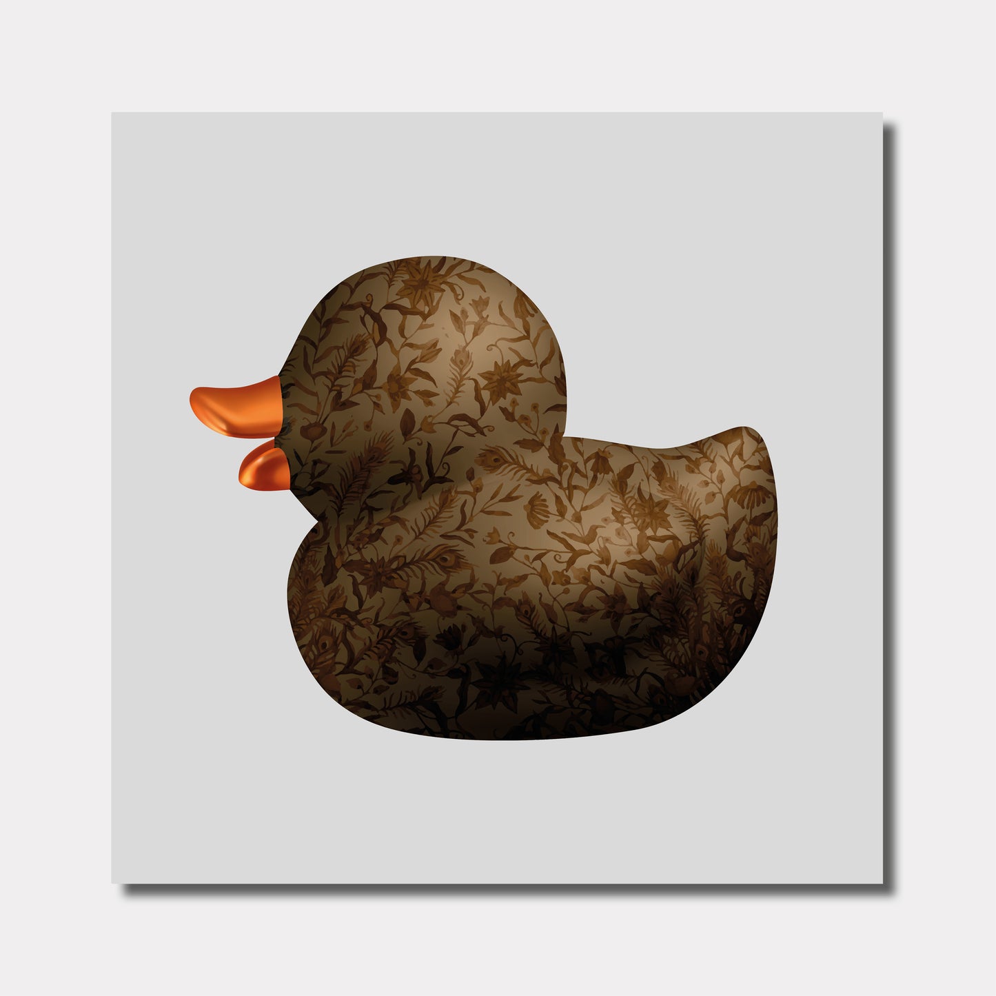 BB. Duck - Flower v02, Brown/Grey