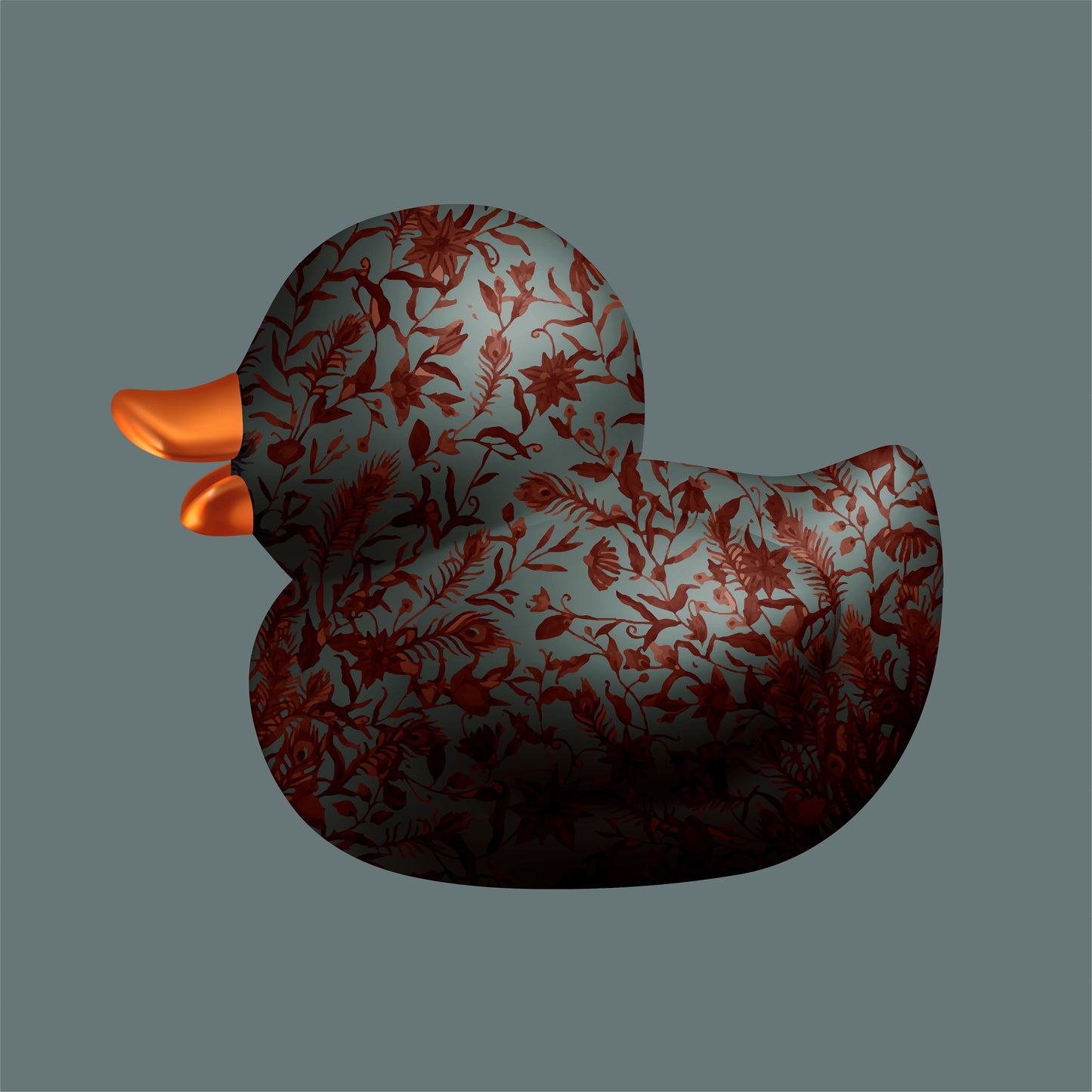 BB. Duck - Flower v02, China/Stone