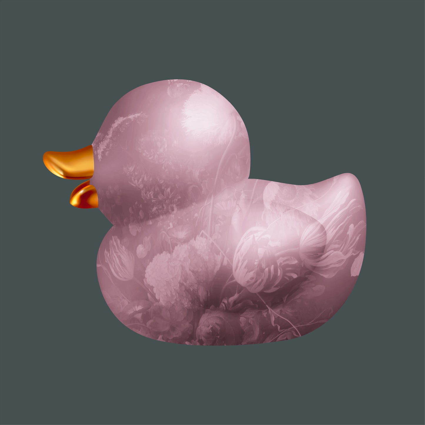 BB. Duck - Flower, Pink Stone