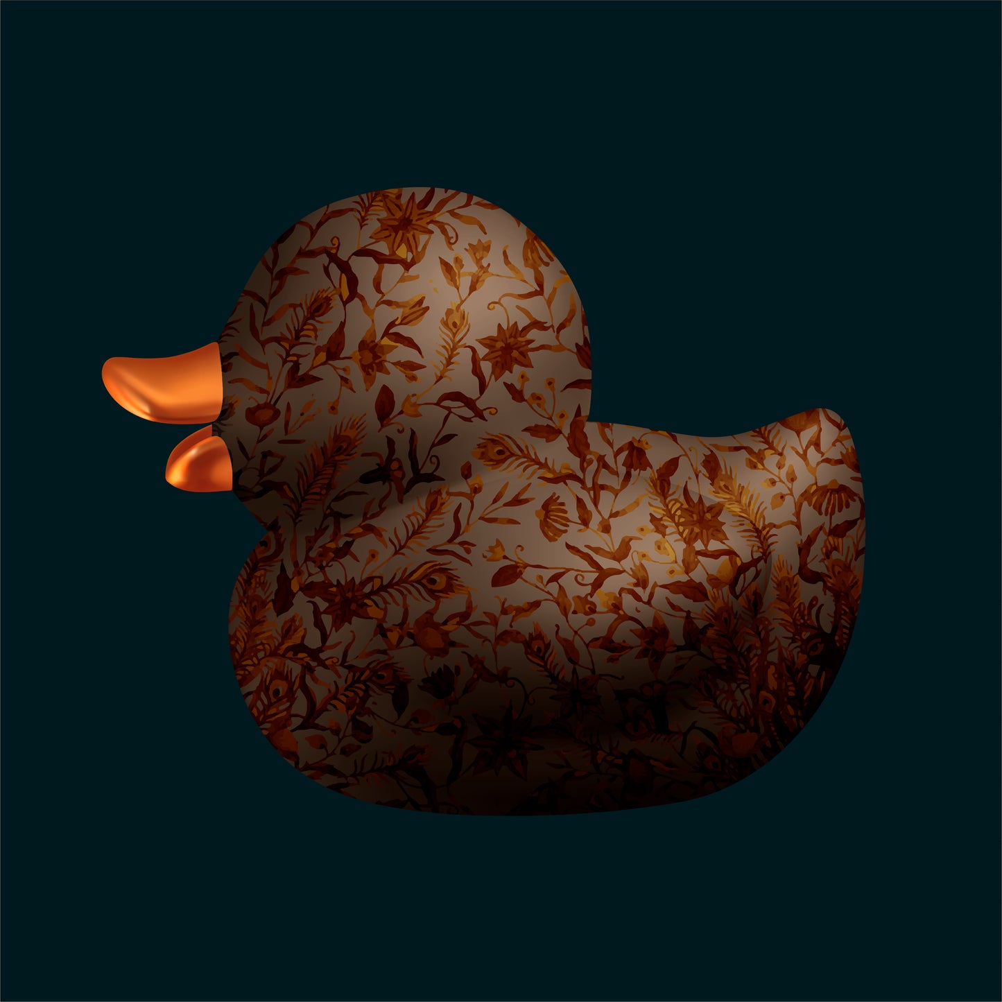BB. Duck - Luxe Flora, Umber-Navy