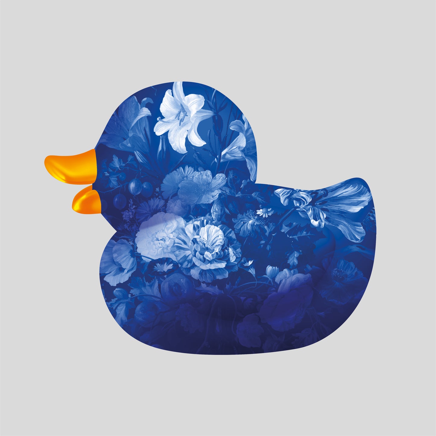 BB. Duck - Flower IIII, Blue Grey