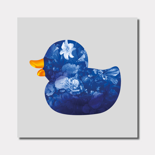 BB. Duck - Flower IIII, Blue Grey