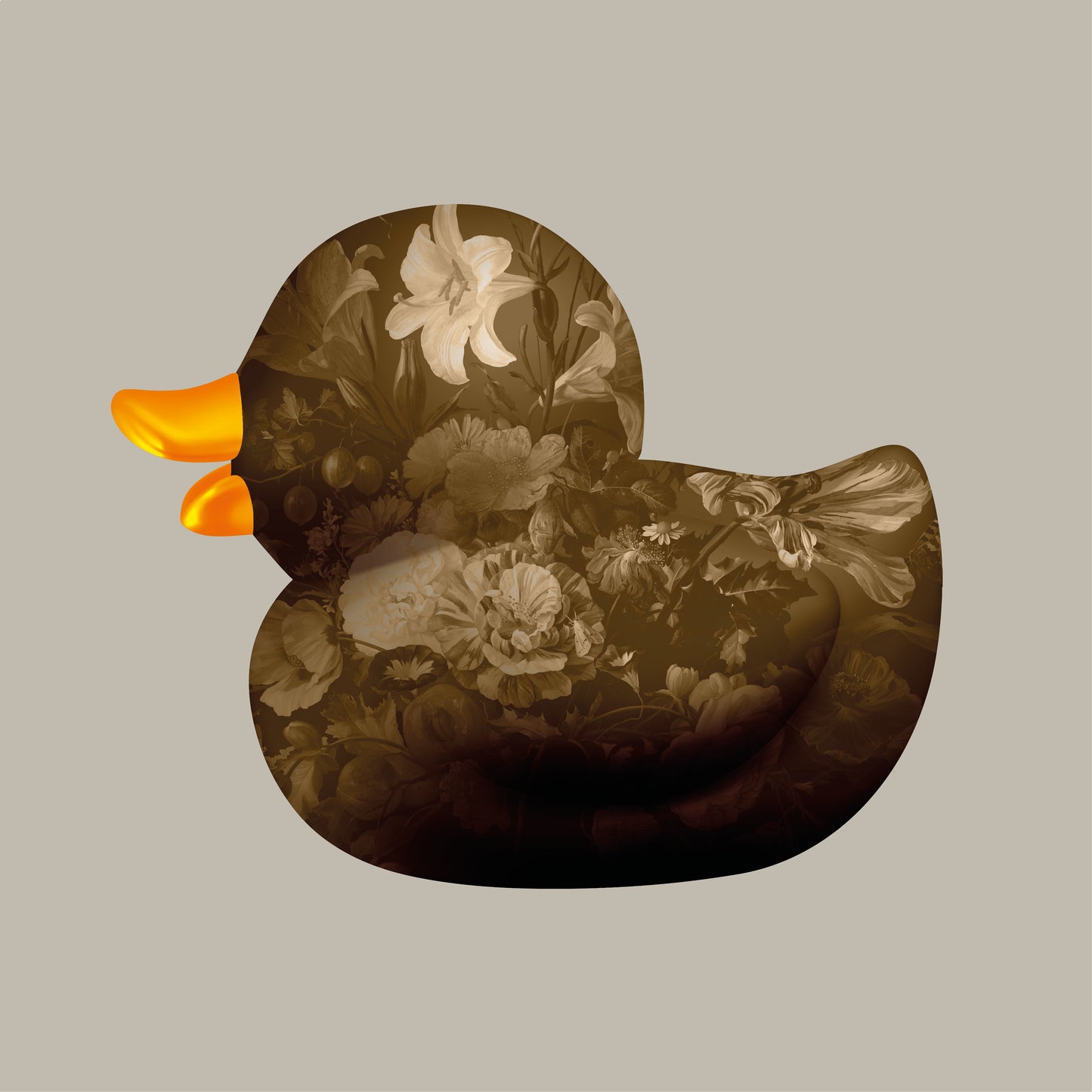 BB. Duck - Flower IIII, Brown Beige