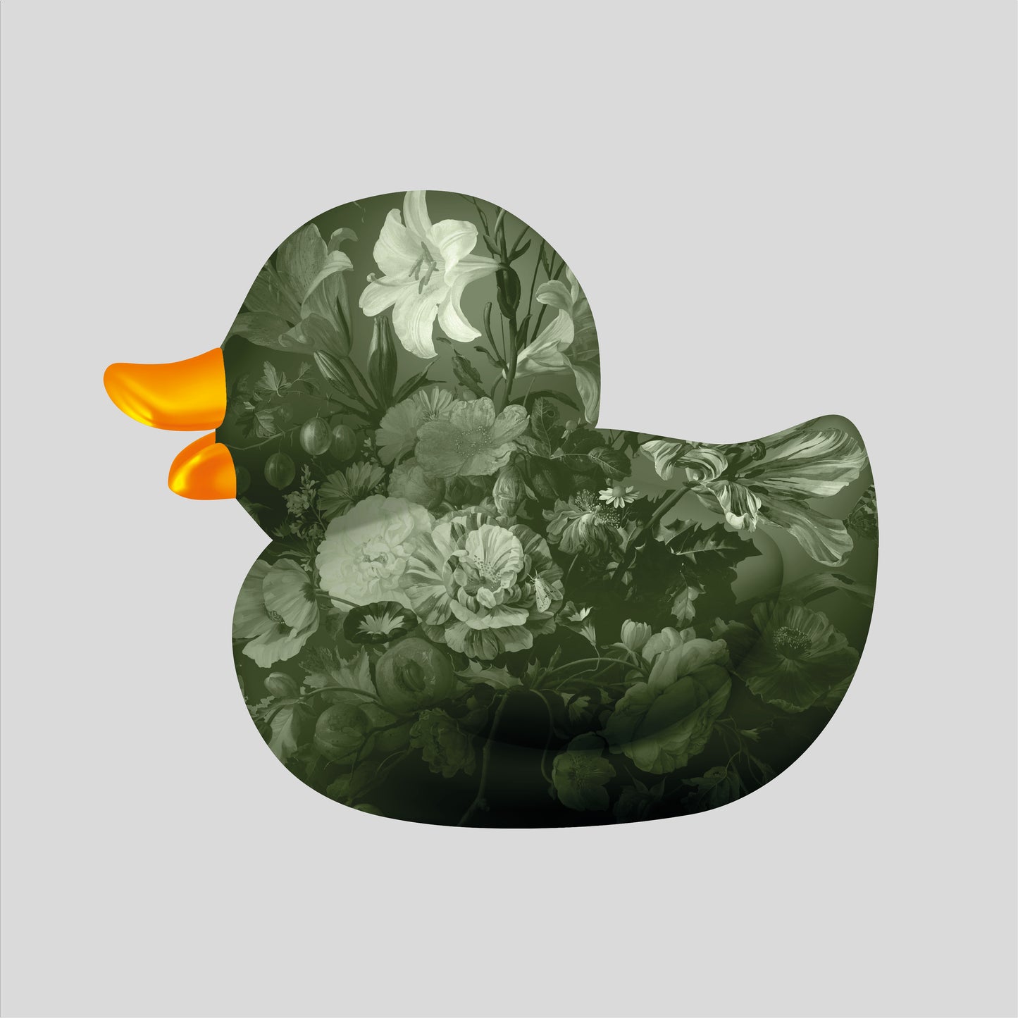 BB. Duck - Flower IIII, Fern Grey
