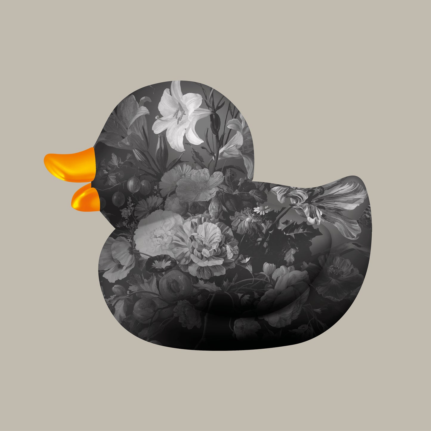 BB. Duck - Flower IIII, Grey Beige