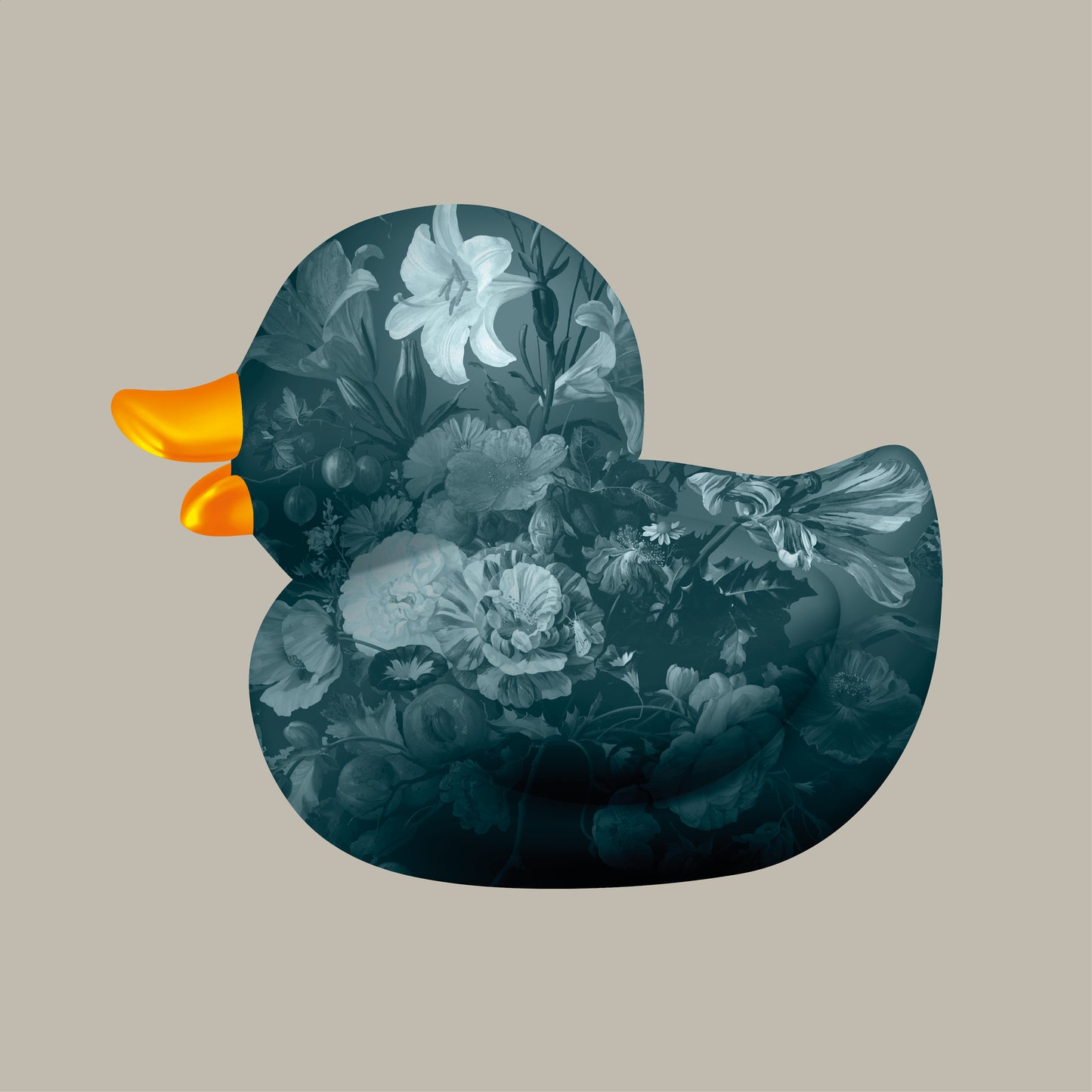 BB. Duck - Flower IIII, Ocean Beige
