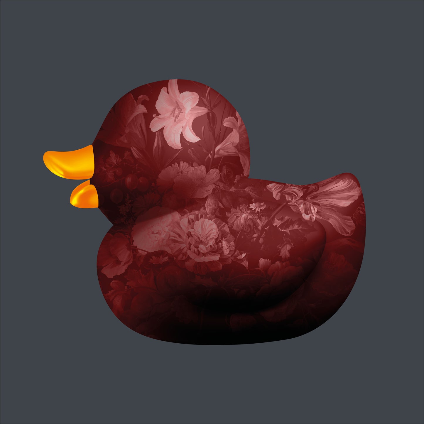 BB. Duck - Flower IIII, Red Steel