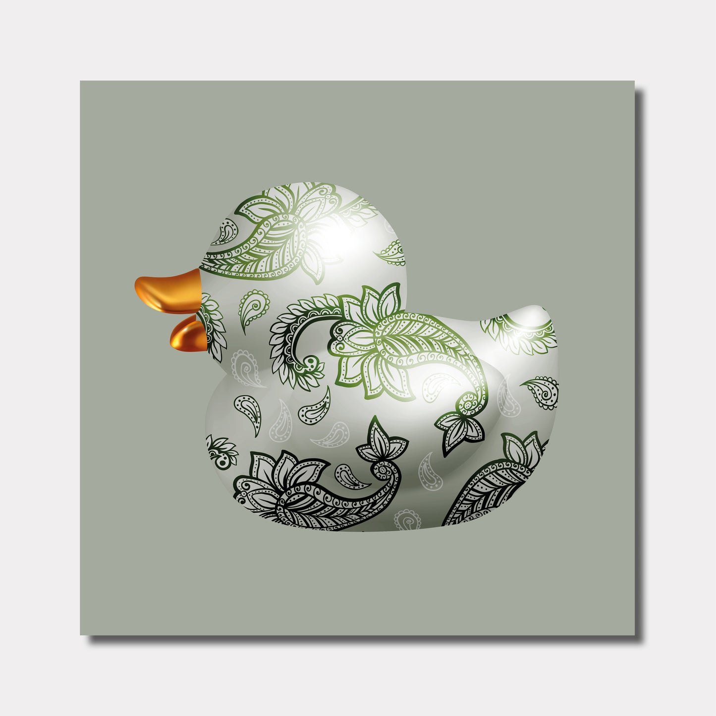 BB. Duck - Paisley, Green Panache