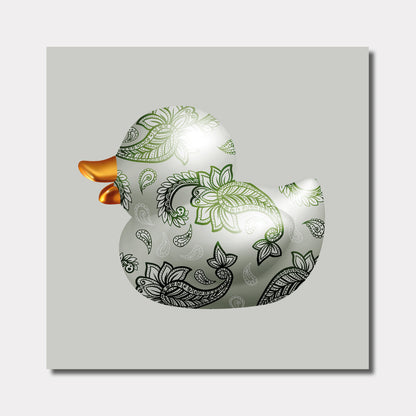 BB. Duck - Paisley, Green Pastel