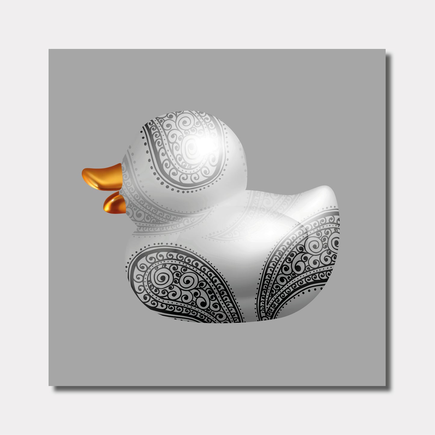 BB. Duck - Paisley, Greyscale 2.2