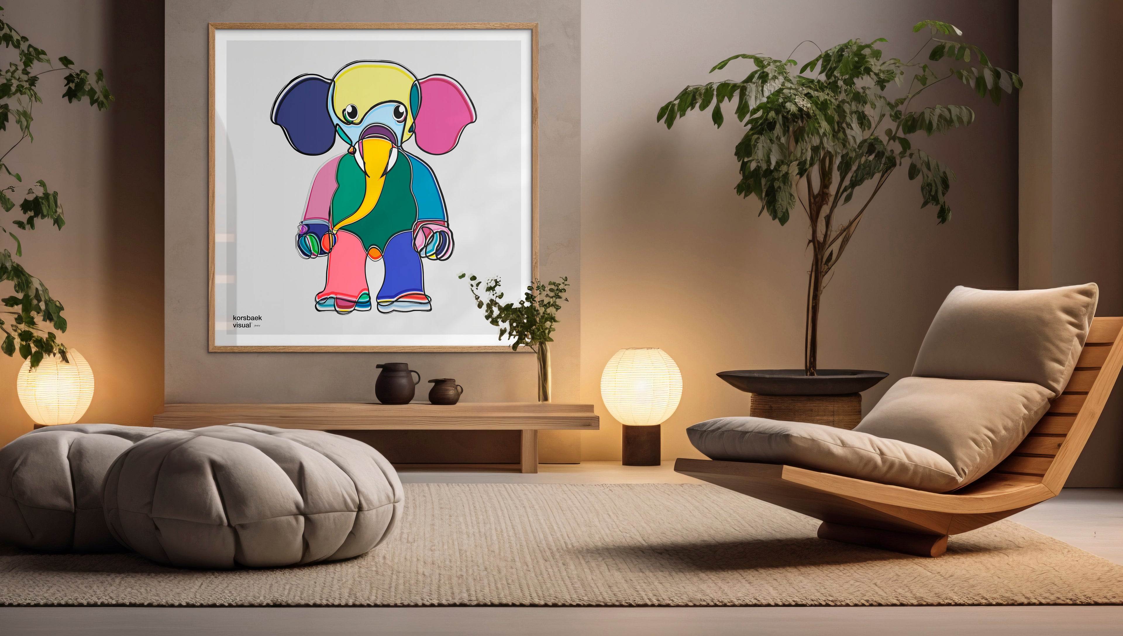 In the fight against poachers Korsbaek Visual donates 100% of the profits from the Elephant series to Aalborg Zoo award-winning project African Wildlife Support